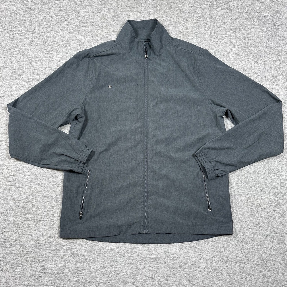 Vuori Venture Track Jacket Mens Large Gray Full Zip Stretch Performance V536